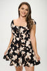 Plus Big Floral Front Tie Ruffle Mini Dress by Fleurcouture | Fleurcouture