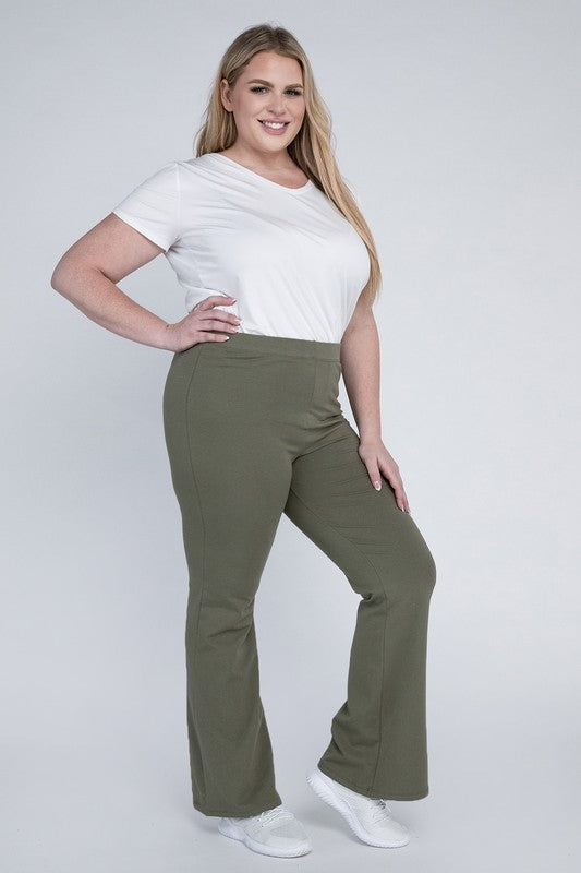 Plus Everyday Flare Bottoms by Ambiance Apparel | Fleurcouture