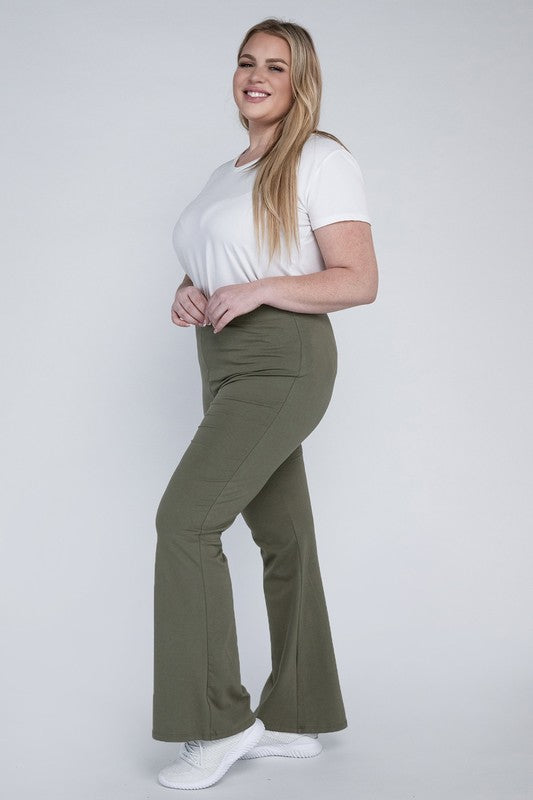 Plus Everyday Flare Bottoms by Ambiance Apparel | Fleurcouture