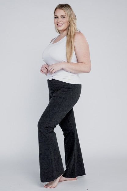 Plus Everyday Flare Bottoms by Ambiance Apparel | Fleurcouture