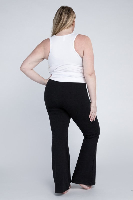 Plus Everyday Flare Bottoms by Ambiance Apparel | Fleurcouture