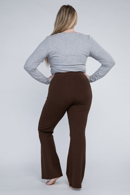 Plus Everyday Flare Bottoms by Ambiance Apparel | Fleurcouture