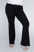 Plus Everyday Flare Bottoms Black 1X by Ambiance Apparel | Fleurcouture