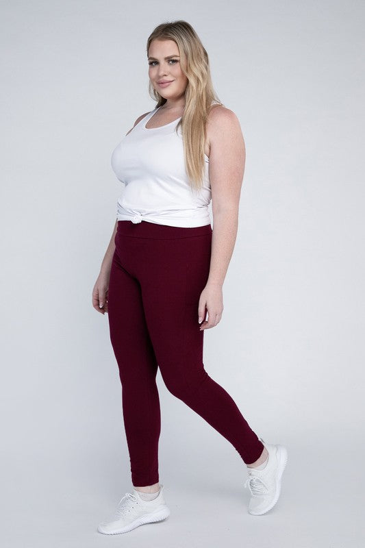 Plus Everyday Leggings with Pockets by Ambiance Apparel | Fleurcouture