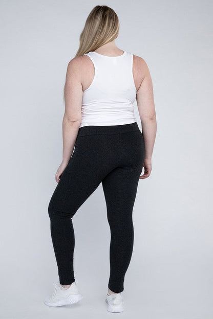 Plus Everyday Leggings with Pockets by Ambiance Apparel | Fleurcouture