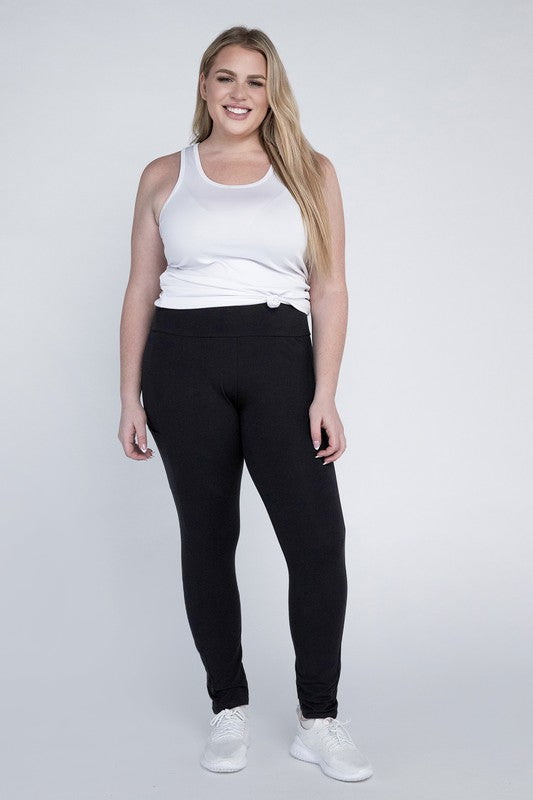 Plus Everyday Leggings with Pockets by Ambiance Apparel | Fleurcouture