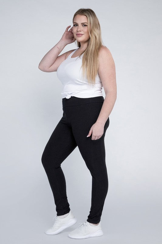 Plus Everyday Leggings with Pockets by Ambiance Apparel | Fleurcouture