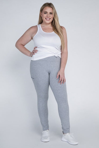 Plus Everyday Leggings with Pockets by Ambiance Apparel | Fleurcouture