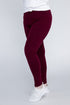 Plus Everyday Leggings with Pockets Burgundy 1X by Ambiance Apparel | Fleurcouture