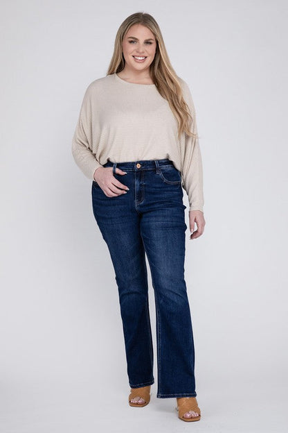 Plus Size High Rise Bootcut Jeans LITTLE SUNSHINE 14 by VERVET by Flying Monkey | Fleurcouture