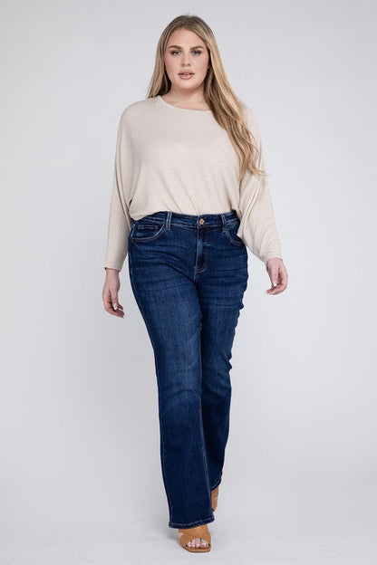 Plus Size High Rise Bootcut Jeans LITTLE SUNSHINE 14 by VERVET by Flying Monkey | Fleurcouture