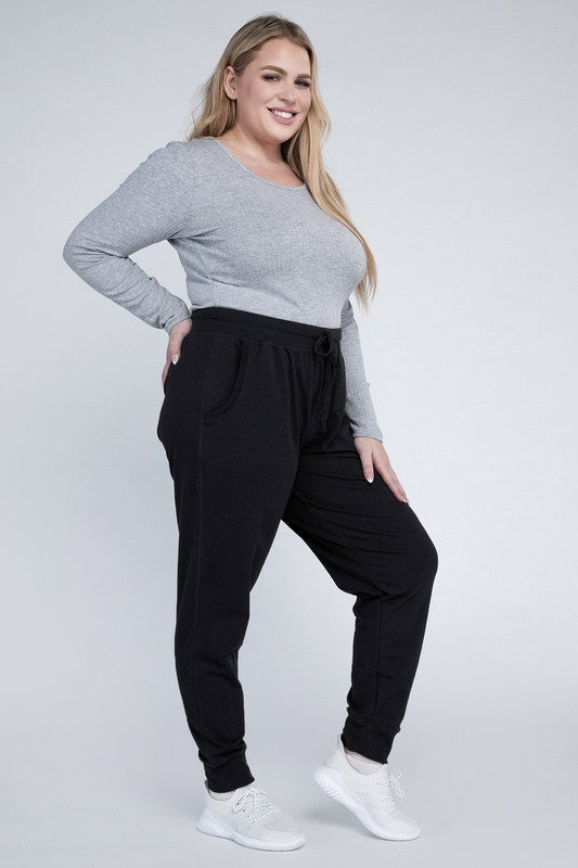 Plus-Size Jogger Pants by Ambiance Apparel | Fleurcouture