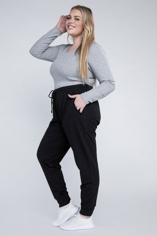 Plus-Size Jogger Pants by Ambiance Apparel | Fleurcouture