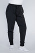 Plus-Size Jogger Pants Charcoal 1X by Ambiance Apparel | Fleurcouture