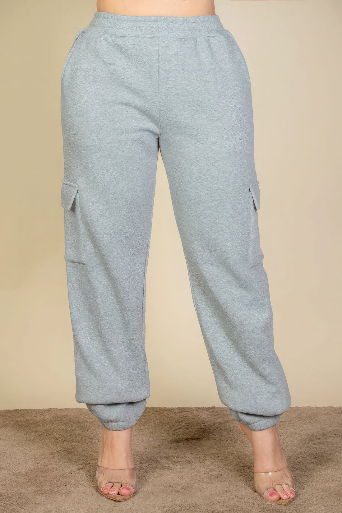 Plus Size Side Pocket Drawstring Waist Sweatpants by Fleurcouture | Fleurcouture