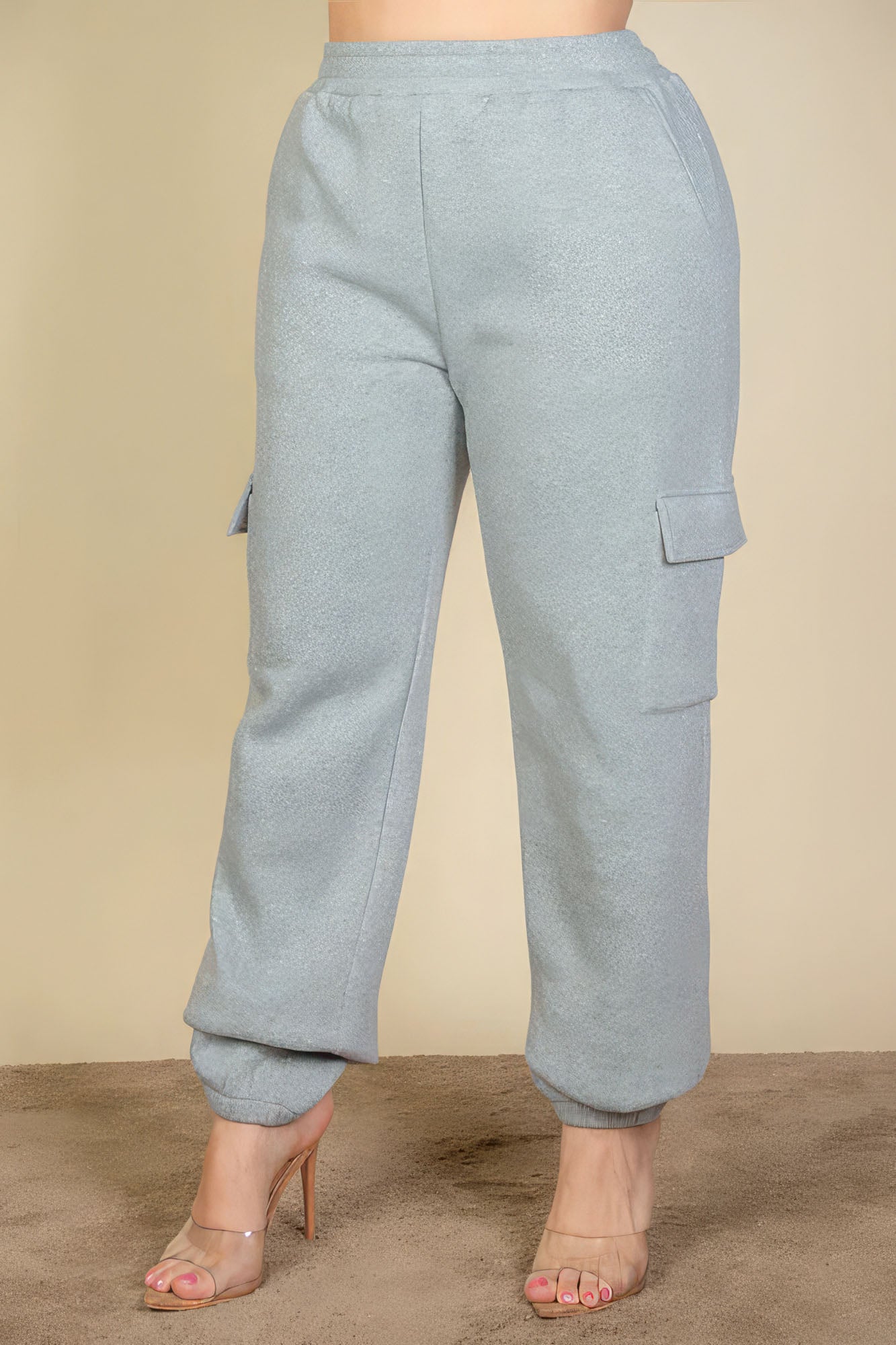 Plus Size Side Pocket Drawstring Waist Sweatpants by Fleurcouture | Fleurcouture