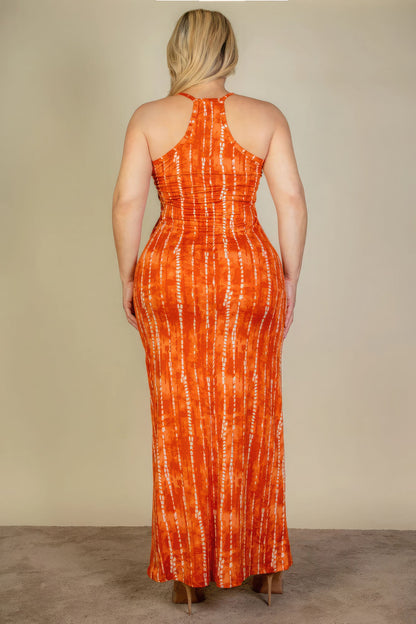 Plus Size Tie Dye Printed Cami Bodycon Maxi Dress by Fleurcouture | Fleurcouture