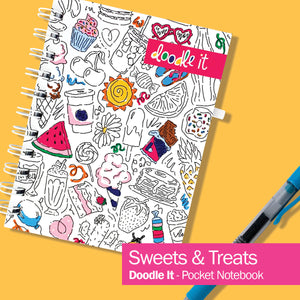 Pocket Notebooks | List, Plan, Doodle | 5 Styles Doodle It - Sweets & Treats Accessories by Denise Albright® | Fleurcouture