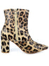 Pointed Toe Bootie with a Block Heel Leopard 6 by Miami Shoe Wholesale | Fleurcouture