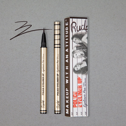 Police Eyeliner Up Eyeliner Pen Big House (Dark Brown) Eyeliner by Rude Cosmetics | Fleurcouture