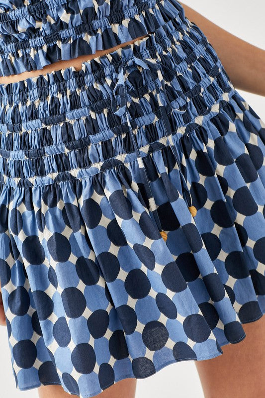 Polka Dot Printed Ruffled Skorts by Mustard Seed | Fleurcouture