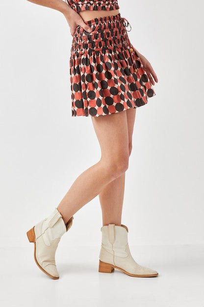 Polka Dot Printed Ruffled Skorts by Mustard Seed | Fleurcouture