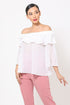 Polka Dot Sheer Off Shoulder Top by Fleurcouture | Fleurcouture