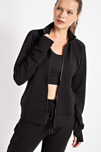 Ponti Jacket with Pocket Black M by Rae Mode | Fleurcouture