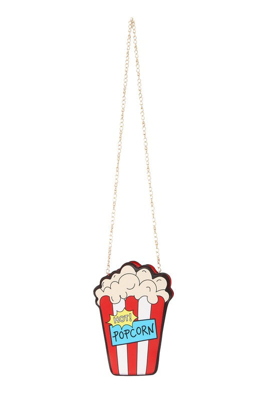 POPCORN Shape Crossbody Bag RED OS by ICCO ACCESSORIES | Fleurcouture