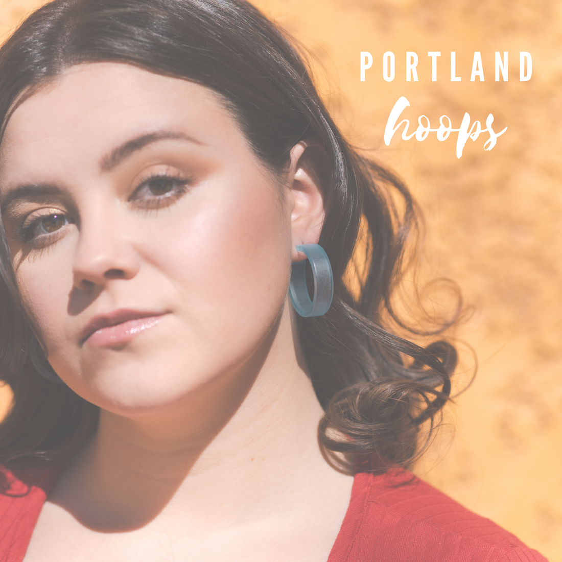 Portland Frosted Lucite Hoop Earrings Portland Hoops by Leetie Lovendale | Fleurcouture