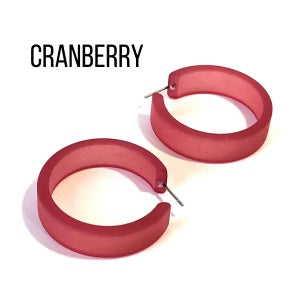 Portland Frosted Lucite Hoop Earrings Portland Hoops by Leetie Lovendale | Fleurcouture