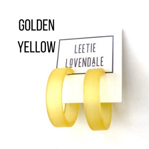 Portland Frosted Lucite Hoop Earrings Portland Hoops by Leetie Lovendale | Fleurcouture