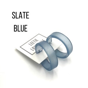 Portland Frosted Lucite Hoop Earrings Portland Hoops by Leetie Lovendale | Fleurcouture