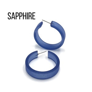 Portland Frosted Lucite Hoop Earrings Portland Hoops by Leetie Lovendale | Fleurcouture