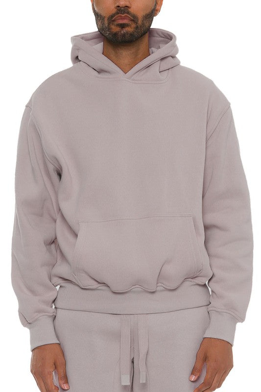 Premium Cotton Blend Hoodie TAUPE S Men&