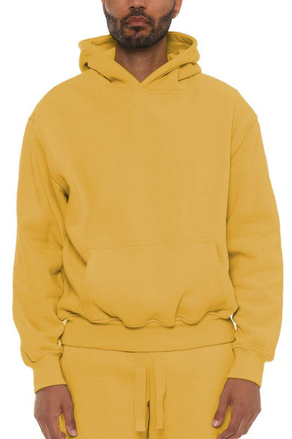 Premium Cotton Blend Hoodie YELLOW S Men&