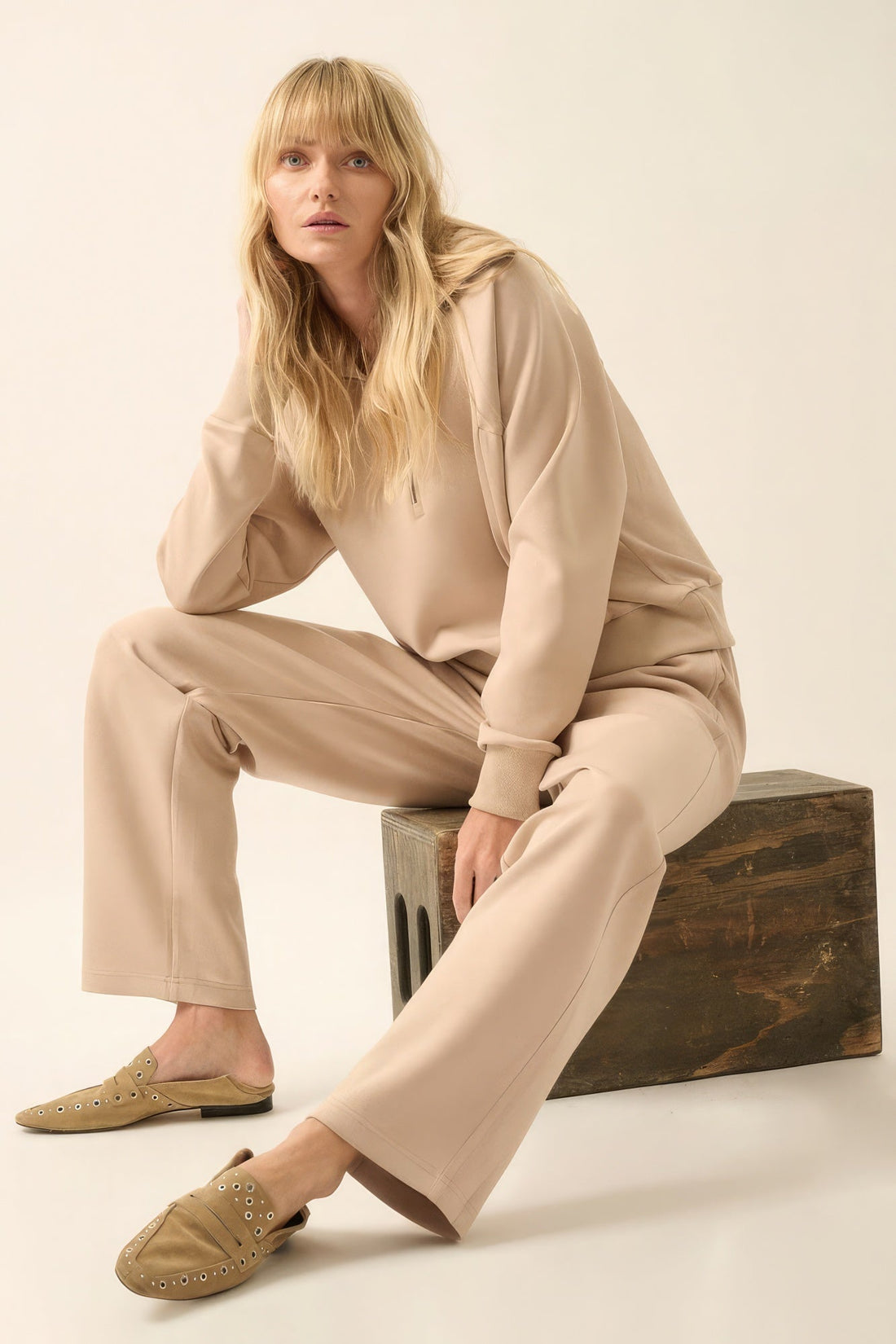 Premium Scuba High Waist Button Zip Up Fly Pants by Fleurcouture | Fleurcouture