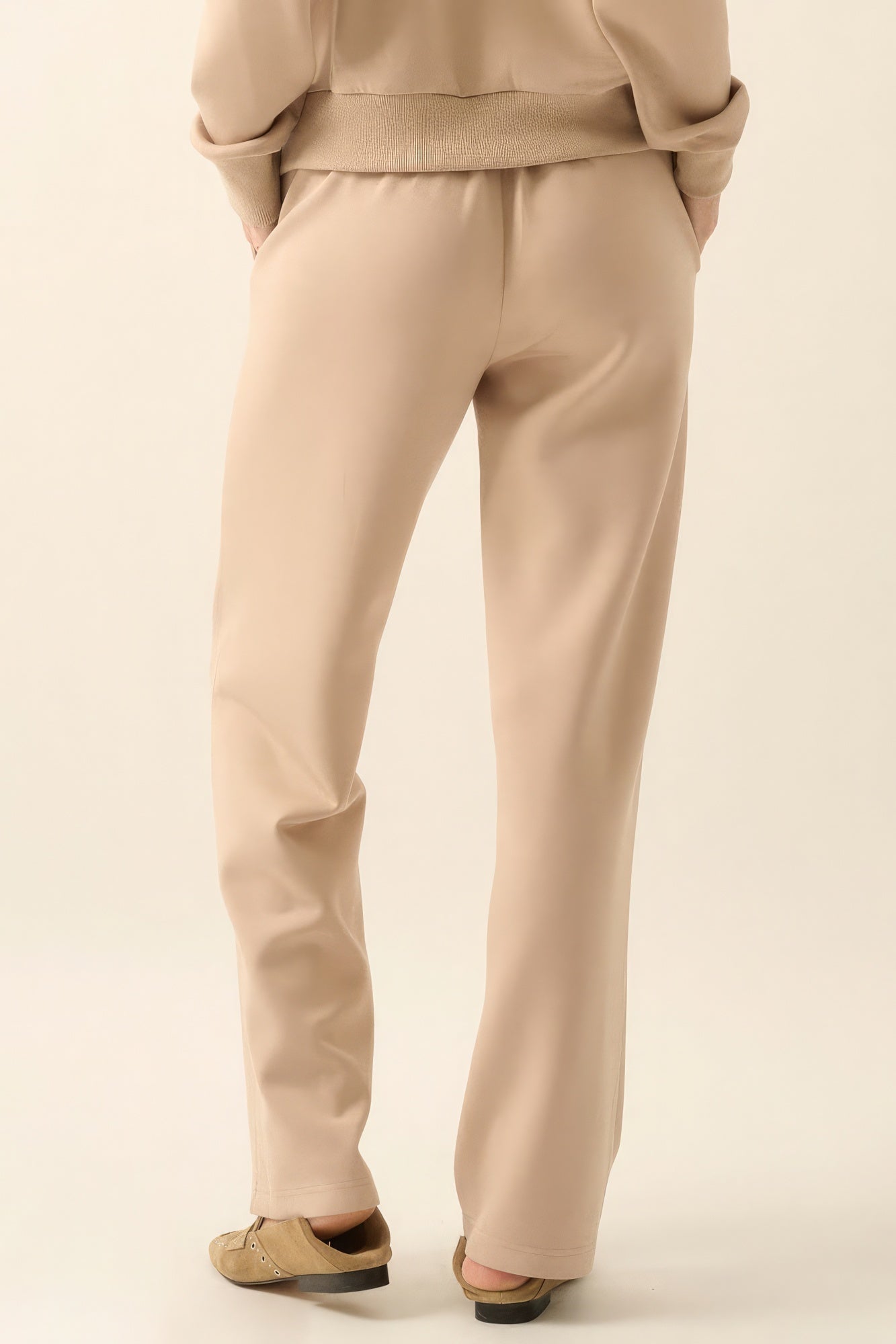 Premium Scuba High Waist Button Zip Up Fly Pants by Fleurcouture | Fleurcouture