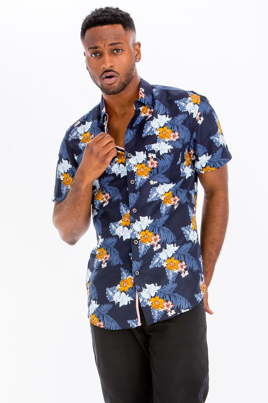 PRINT HAWAIIAN SHIRT MULTI S Men&