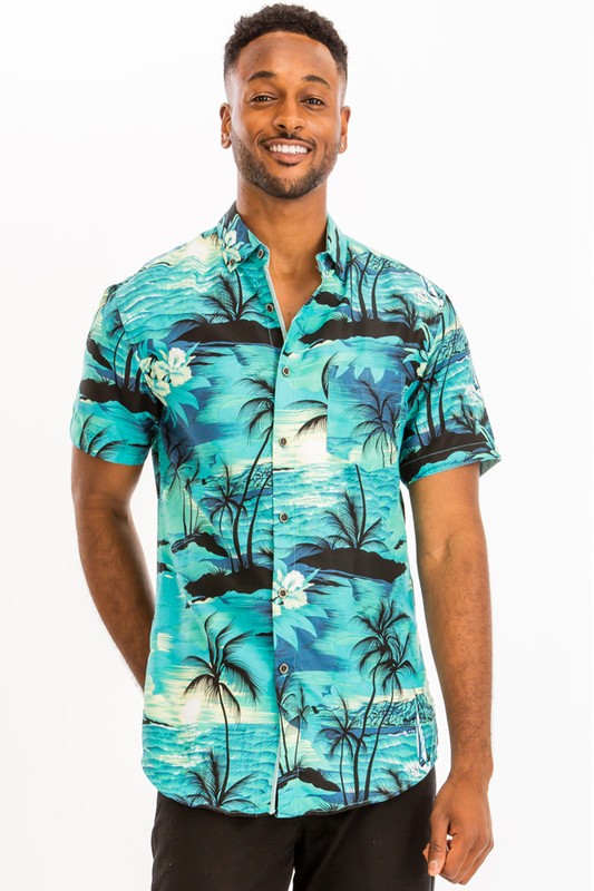 PRINT HAWAIIAN SHIRT MULTI S Men&