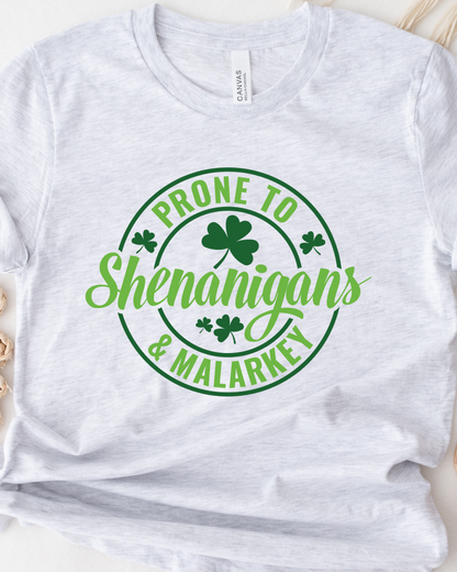 PRONE TO SHENANIGANS TEE (BELLA CANVAS) by LL | Fleurcouture