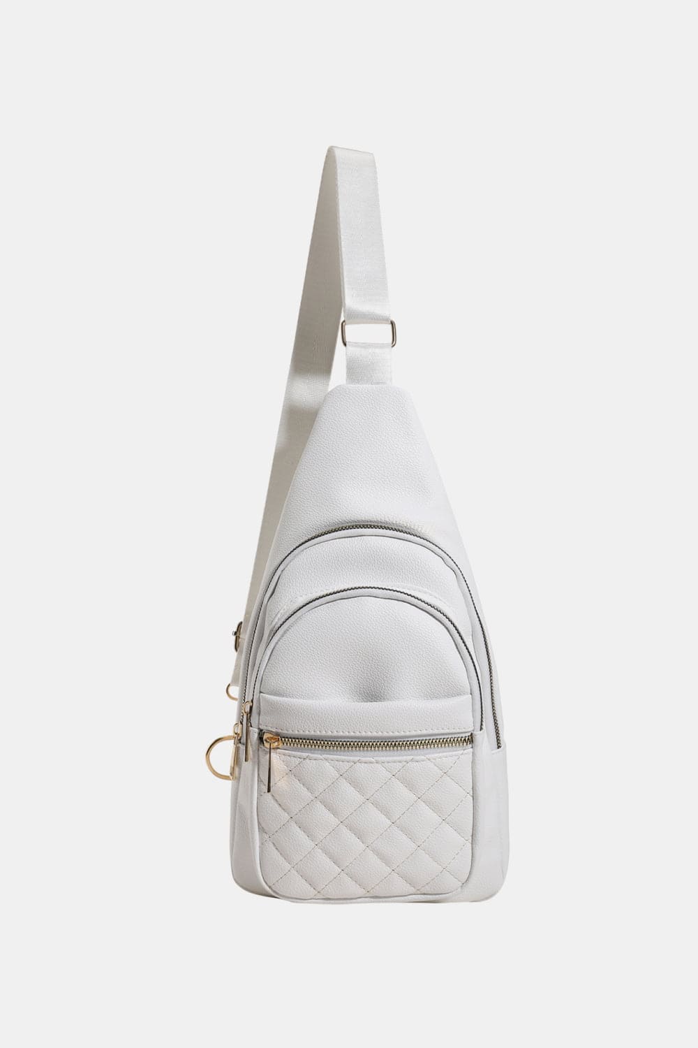 PU Leather Sling Bag White One Size by Trendsi | Fleurcouture