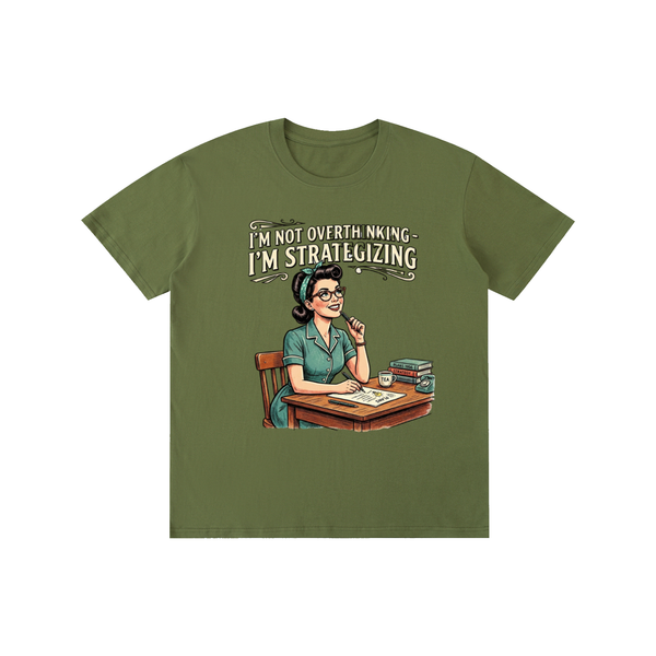 Imnotoverthinking,imstrategizing,funny,sarcastic,retro,1950s,tee,tshirt
