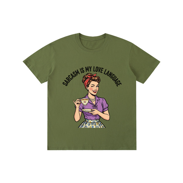 Sarcasmismylovelanguage,sarcastic,funny,retro,1950s,tee,tshirt