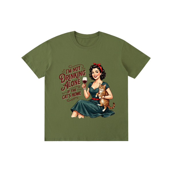 Imnotdrinkingalone,funny,sarcastic,retro,1950s,tee,tshirt