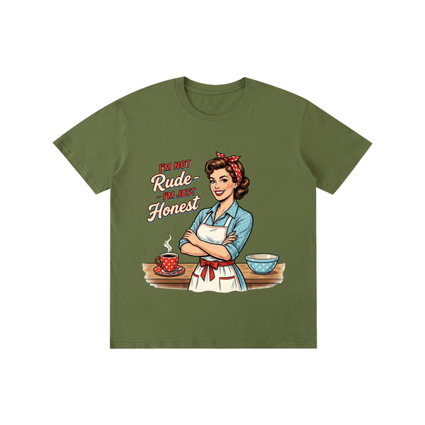 Imnotrudeimjusthonest,retro,1950s,funny,sarcastic,tee,tshirt