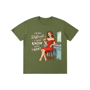 Imnotdifficult,ijustknowwhatiwant,retro,1950s,funny,sarcastic,tee,tshirt