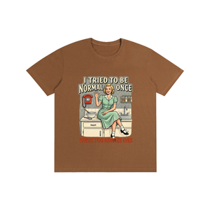 itriedtobenormalonce,funny,sarcastic,retro,1950s,tee,tshirt