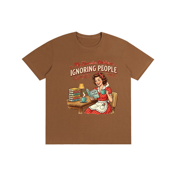 Myfavoritehobbyisignoringpeople,funny,retro,1950s,sarcastic,tee,tshirt