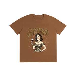 Iammadeoutofglitterwineandanxiety,retro,1950s,funny,sarcastic,tee,tshirt